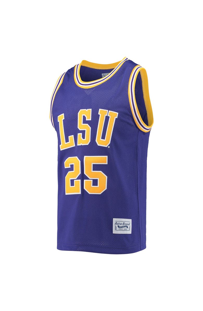 Retro Brand Men's Original Retro Brand Ben Simmons Purple LSU Tigers Commemorative Classic Basketball Jersey, Alternate, color, 