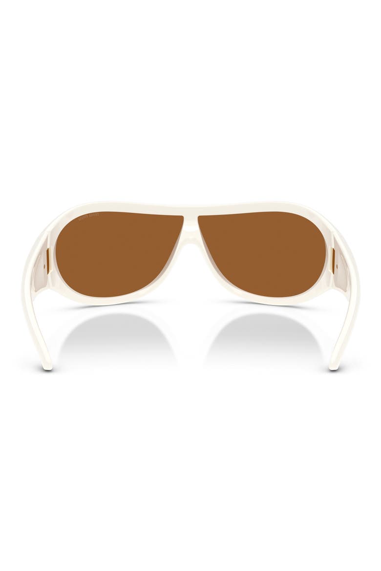 133mm Oversized Irregular Sunglasses, Alternate, color, WHITE / DARK BRONZE