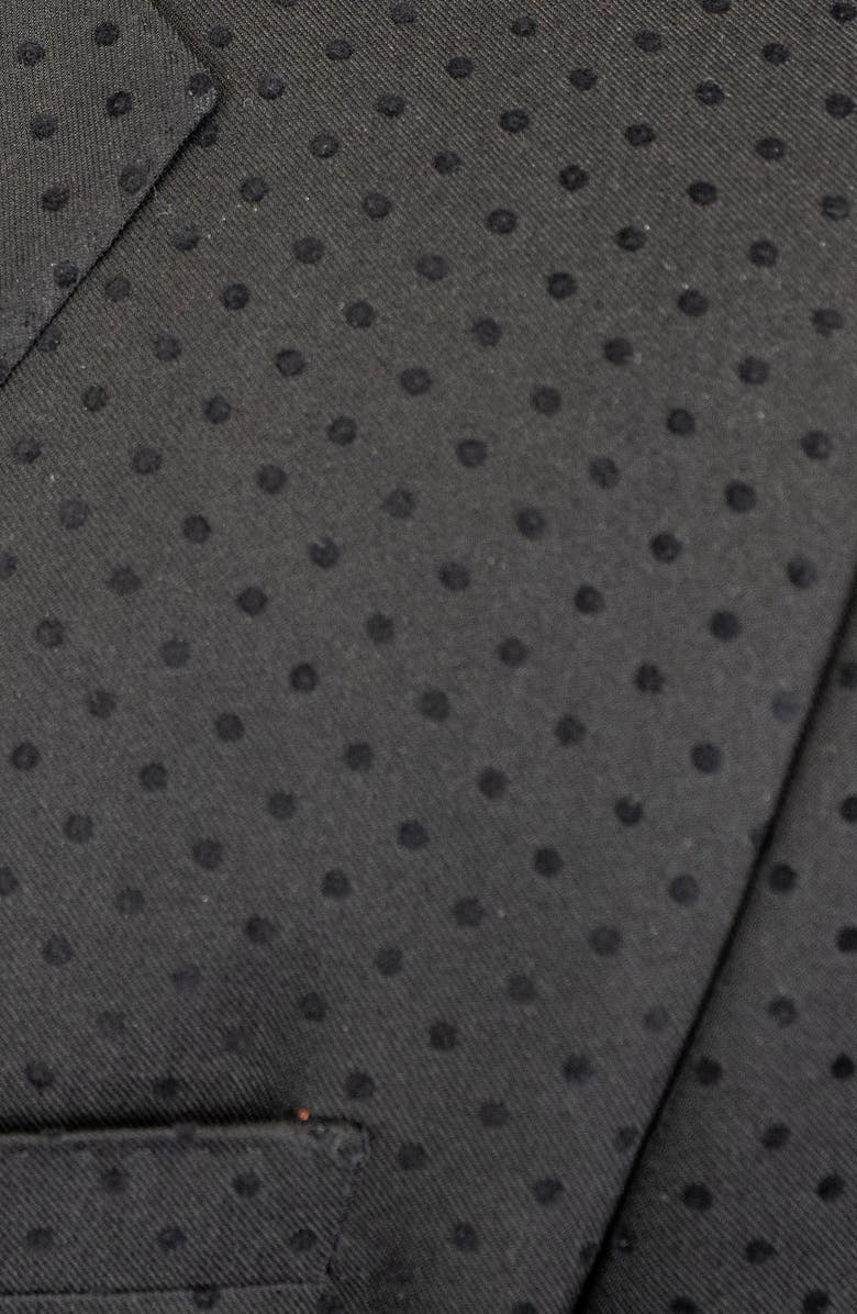 Maceoo Socrates Flocked Dot Sport Coat, Alternate, color, Black