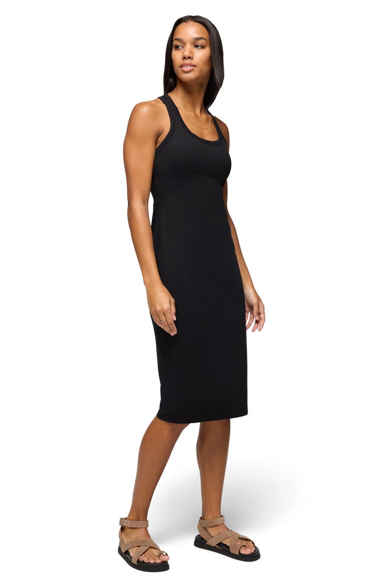 prAna Hevana Racerback Performance Midi Dress, Alternate, color, Black Heather