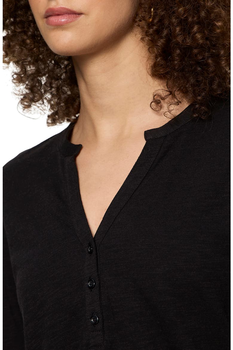 Rolled Sleeve V-Neck T-Shirt, Alternate, color, BLACK