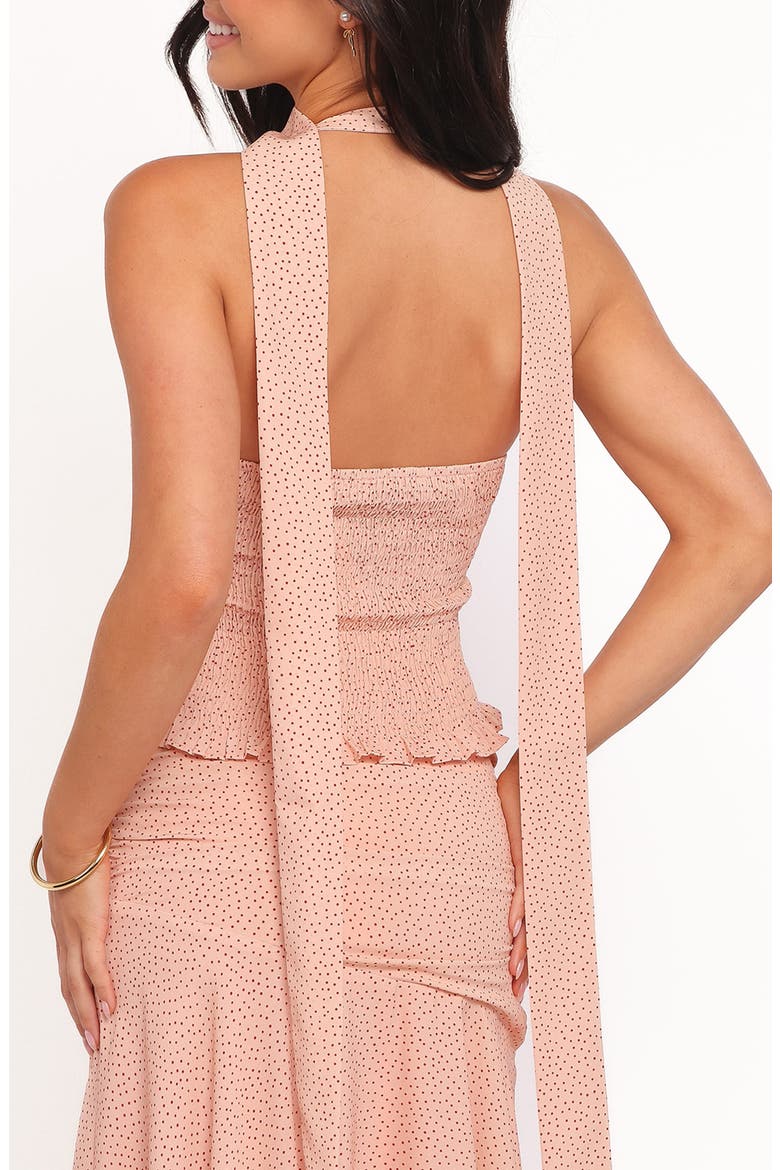 Cinthia Smocked Top, Alternate, color, PEACH POLKA DOT