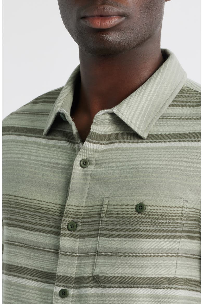 SeaWool Flannel Button-Up Shirt, Alternate, color, SAGEBRUSH STRIPE