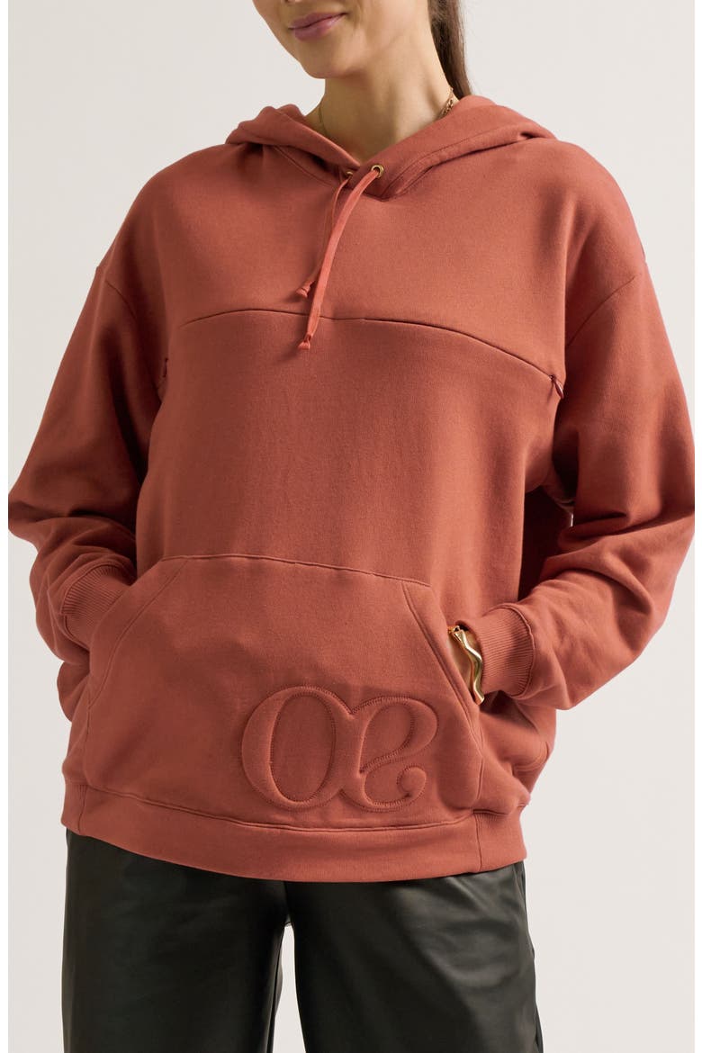 Boston Maternity & Nursing Hoodie, Main, color, Terracotta