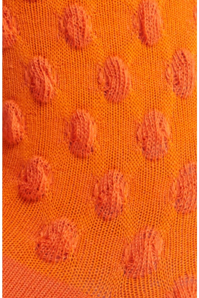 Dot Texture Crew Socks, Alternate, color, ORANGE