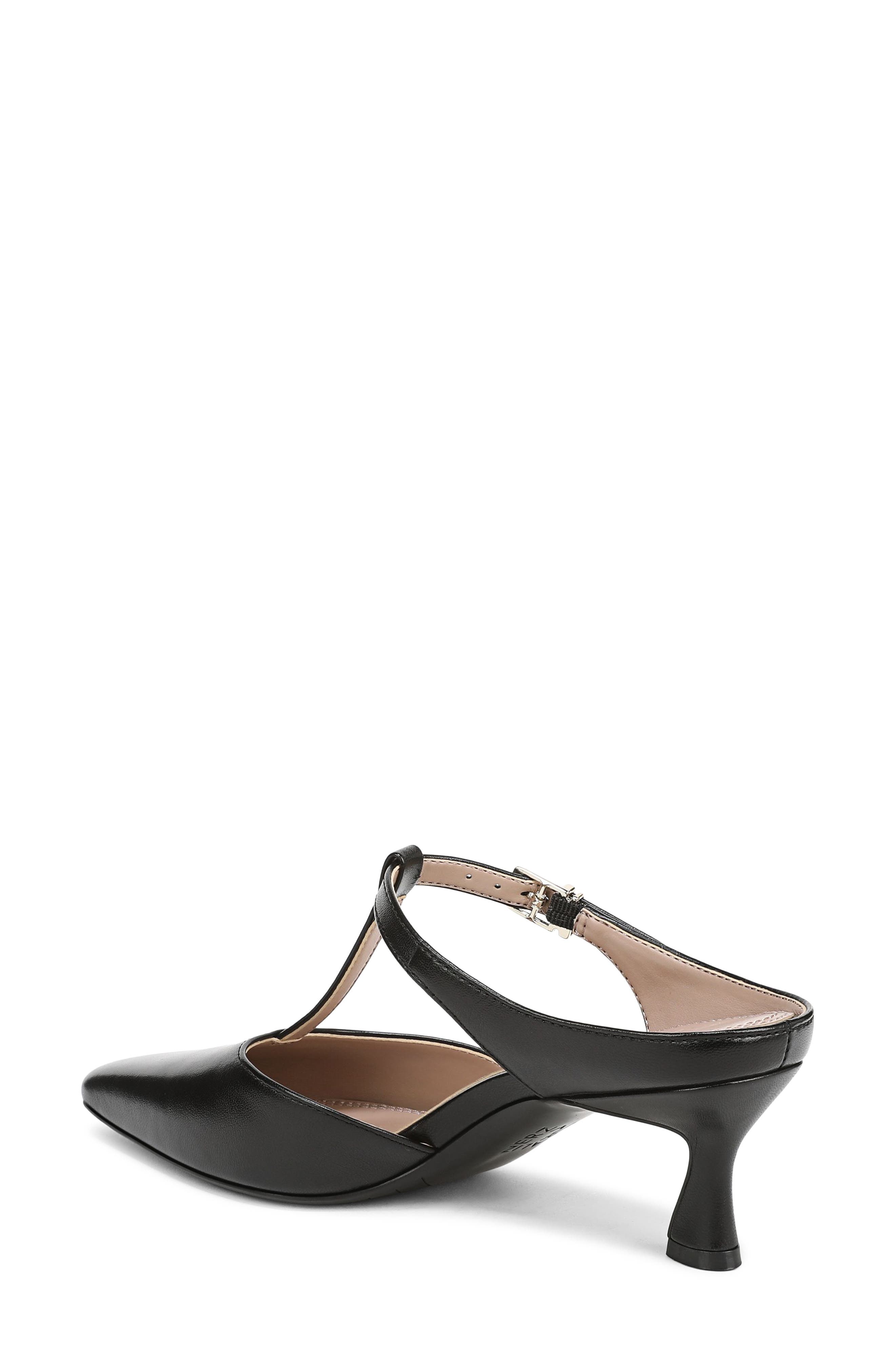 Naturalizer Gem T-Strap Kitten Heel Mule, Alternate, color, Black