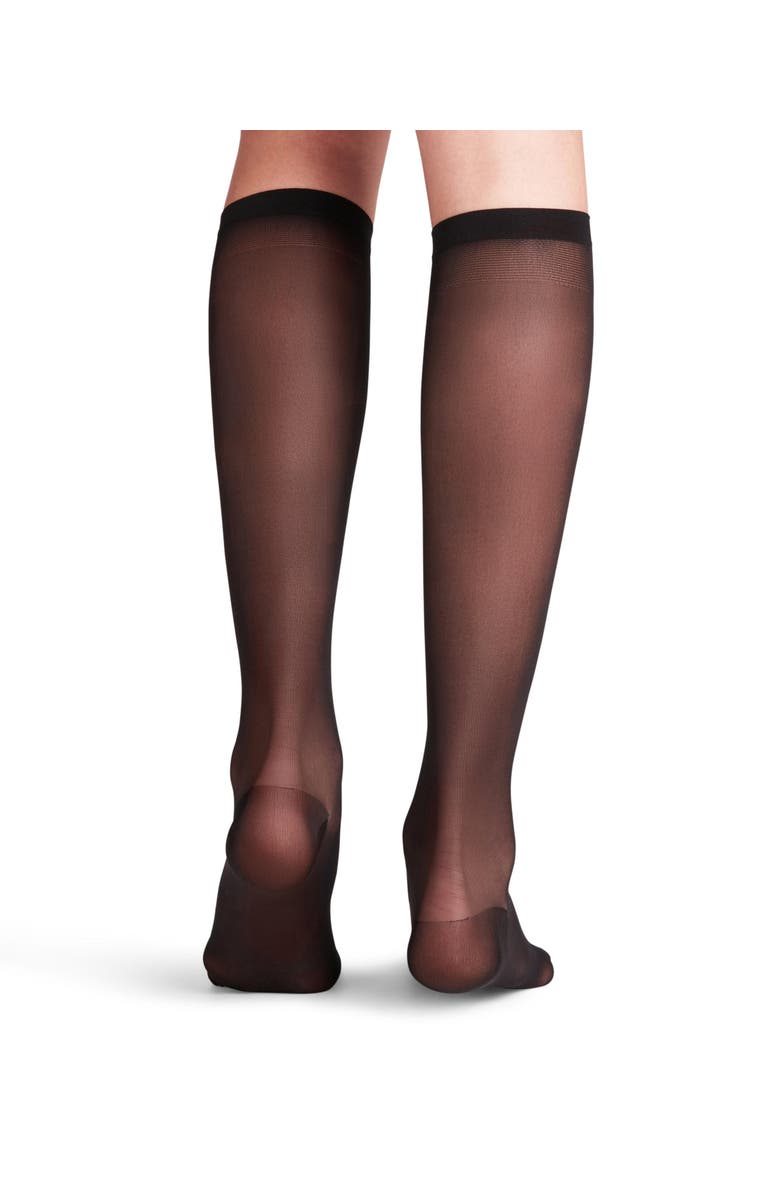 Falke Vitalize 20 Denier Sheer Compression Socks, Alternate, color, Black