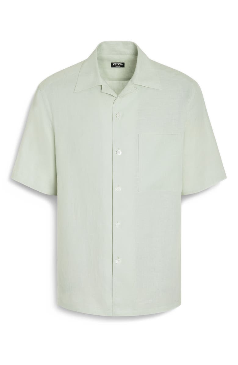 ZEGNA Oasi Linen Camp Shirt, Alternate, color, 