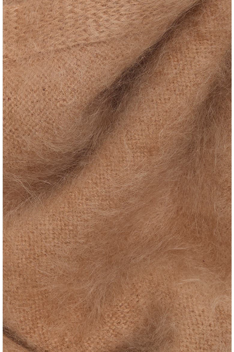 Brushed Wool & Cashmere Scarf, Alternate, color, TAN FINCH