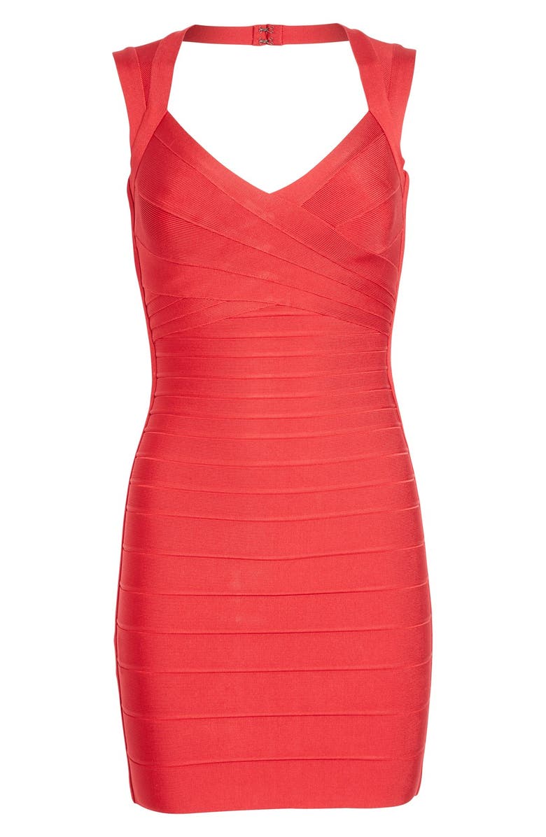 Herve Leger Open Back Bandage Dress, Alternate, color,