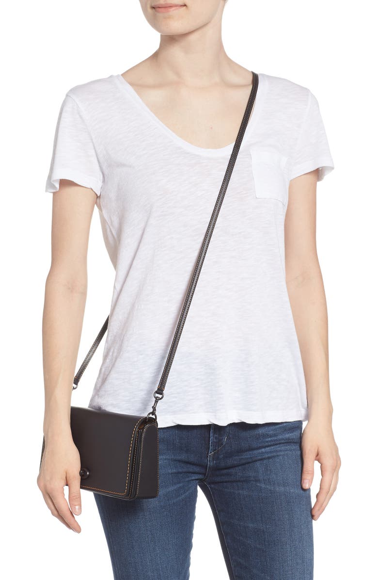COACH Dinky Crossbody Leather Bag, Alternate, color,