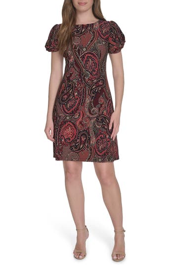 Tommy Hilfiger Paisley Twist Sleeve Minidress