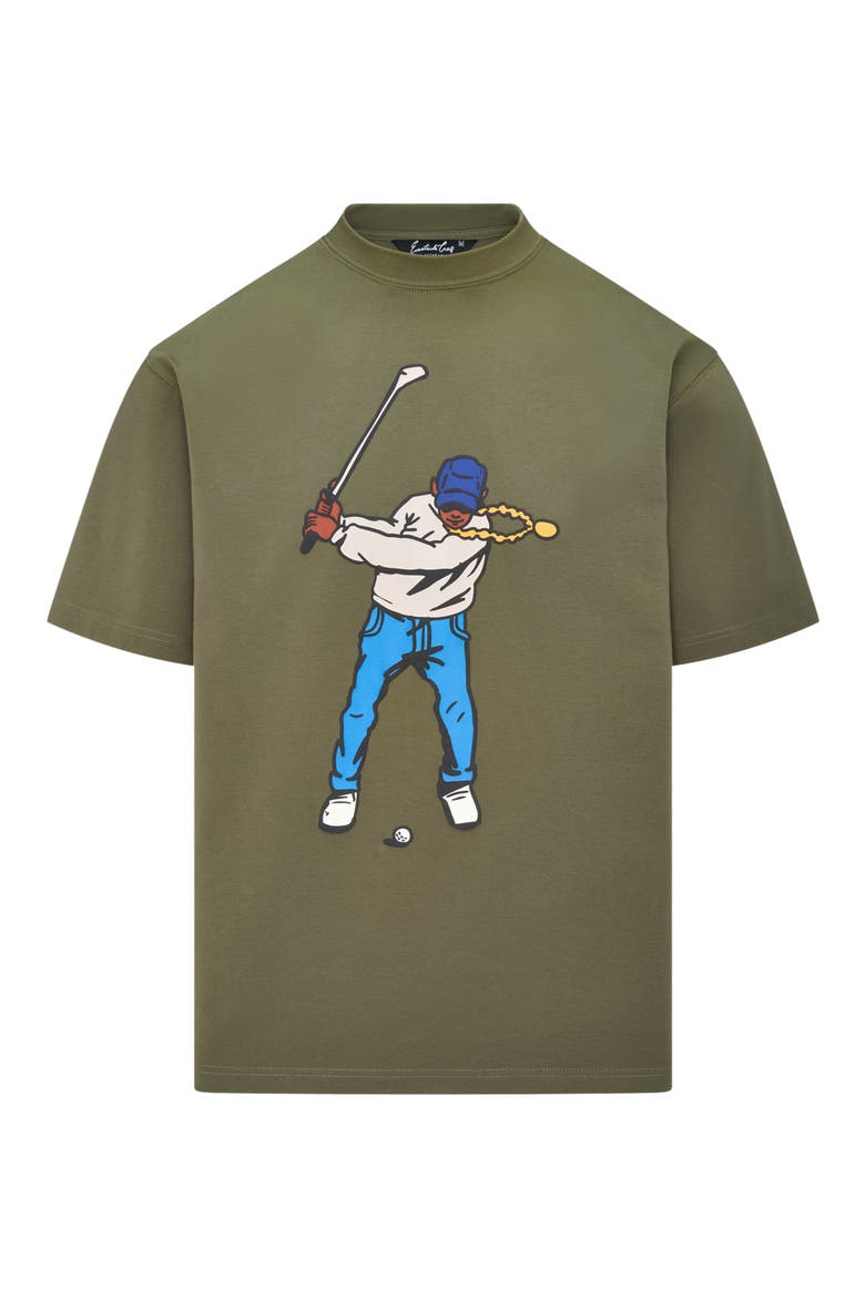Double Sided Swingman Graphic T-Shirt, Main, color, SURPLUS GREEN
