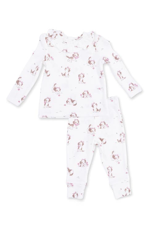Kids' 2-Piece Ruffle Neck Long Sleeve Top & Pants Set
