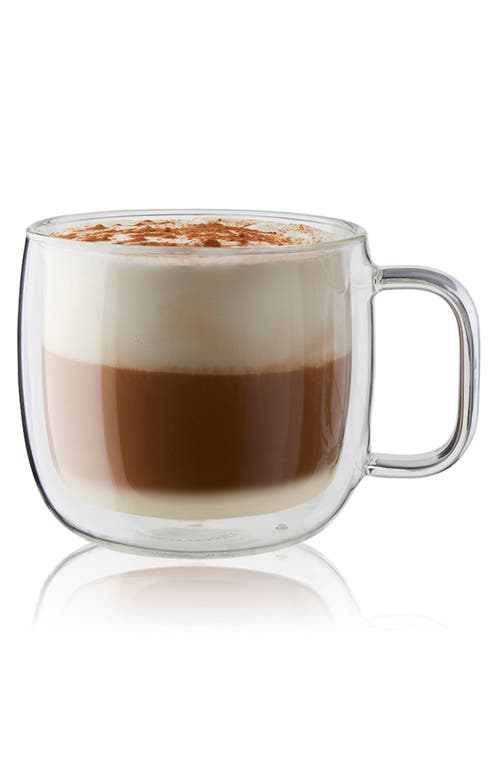 Zwilling Sorrento Plus Set Of 2 Double Wall Glass Cappuccino Mugs In Transparent
