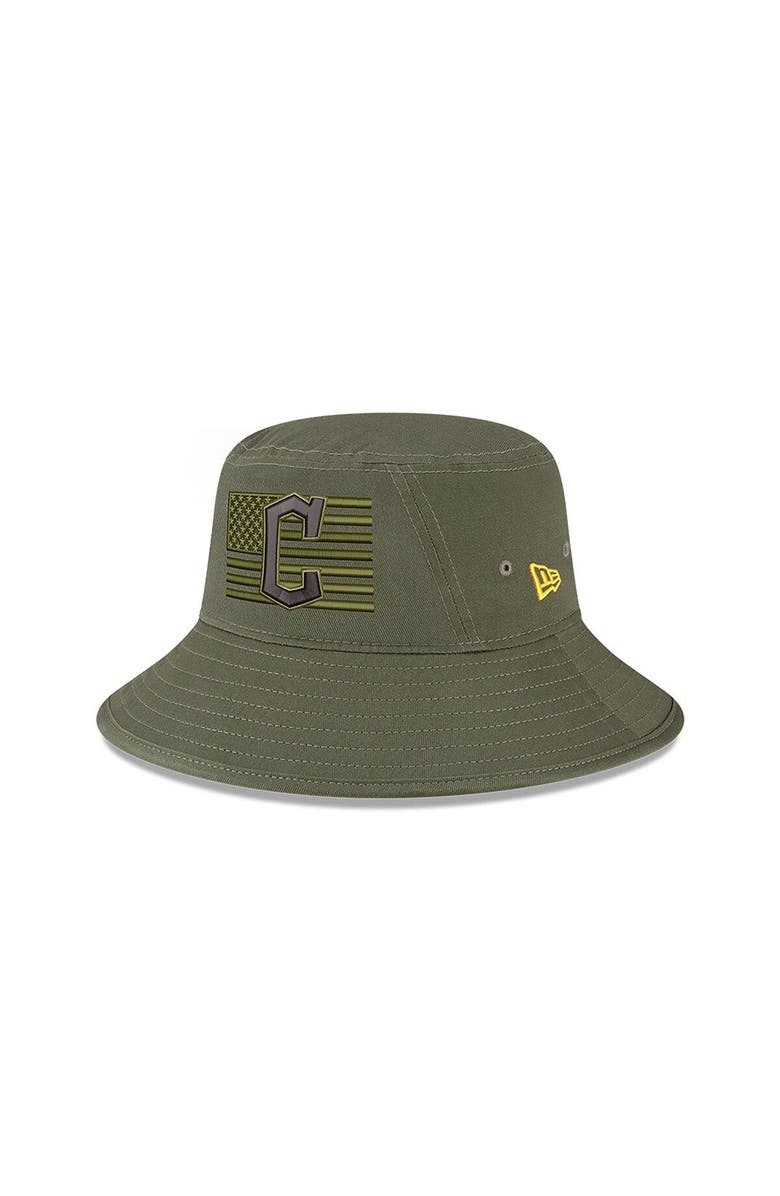 New Era Men's New Era  Green Cleveland Guardians 2023 Armed Forces Day Bucket Hat, Main, color, 