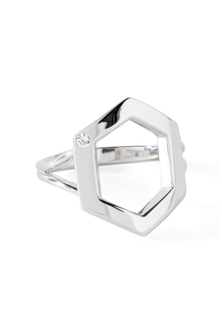 The Danielle Ring, Main, color, Sterling Silver/White CZ