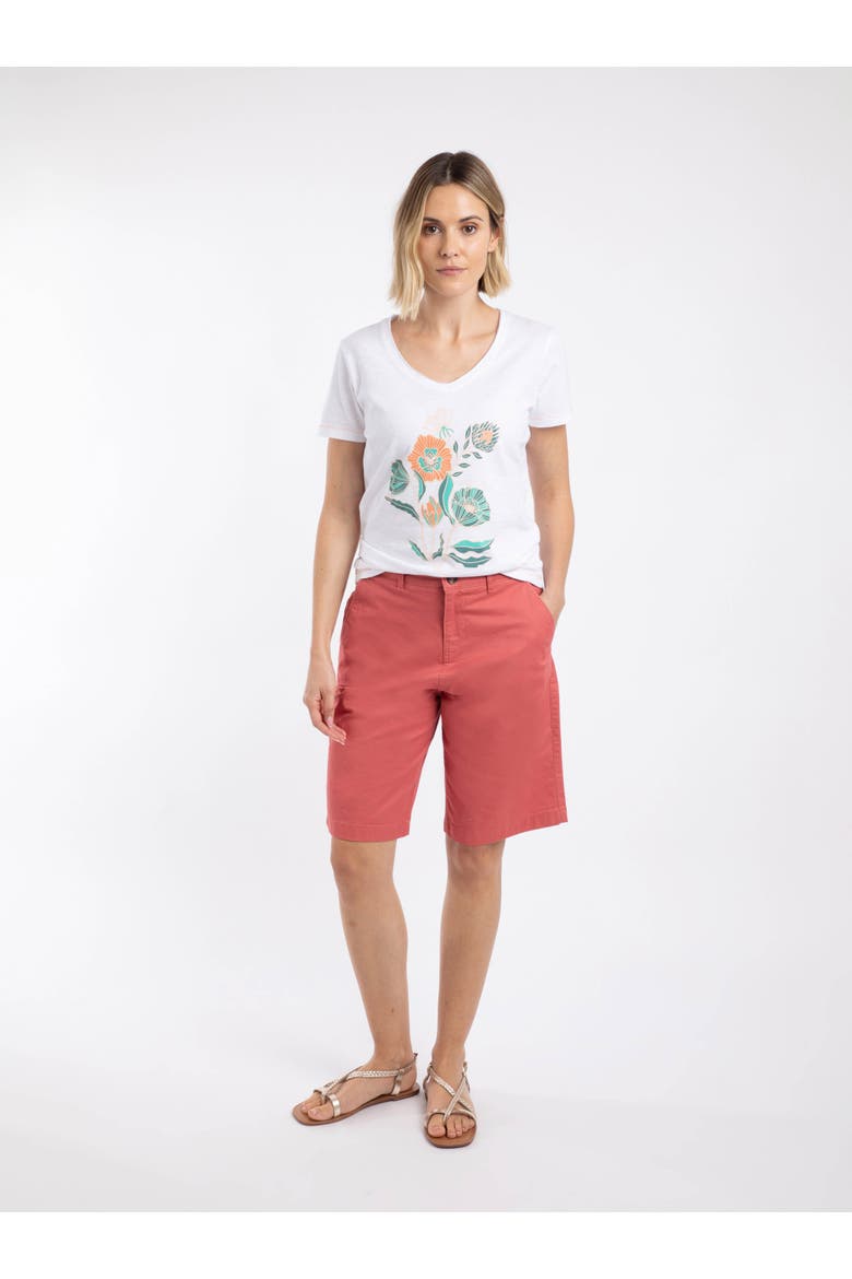 Annalise Knee Length Chino Shorts, Alternate, color, Nantucket