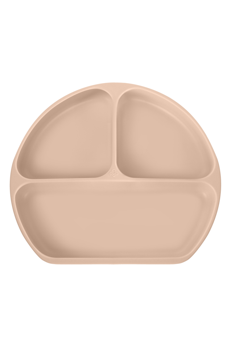 Octopod® Silicone Suction Triangle Plate, Main, color, Apricot Blush