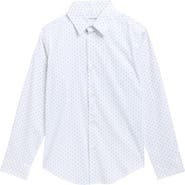 Calvin Klein Kids' Double Dash Print Stretch Button-Down Shirt