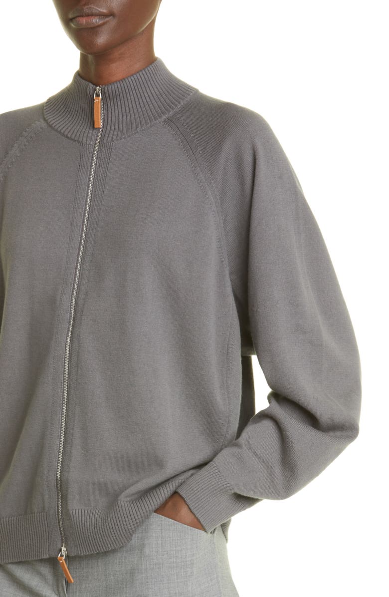 Lafayette 148 New York Women's Mock Neck Zip Front Sweater, Alternate, color, 