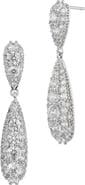SAVVY CIE JEWELS Pavè Cubic Zirconia Briolette Drop Earrings