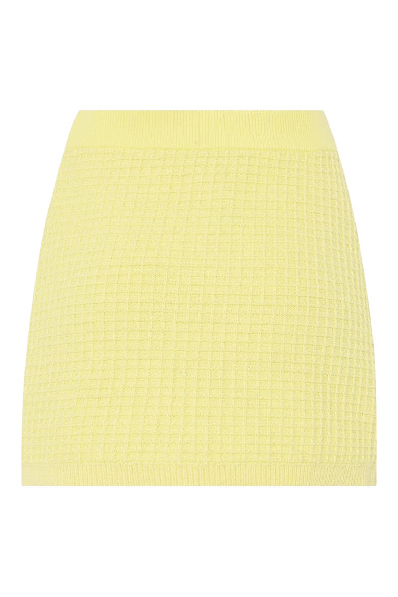 Saige Textured Knit Miniskirt, Alternate, color, LT YELLOW