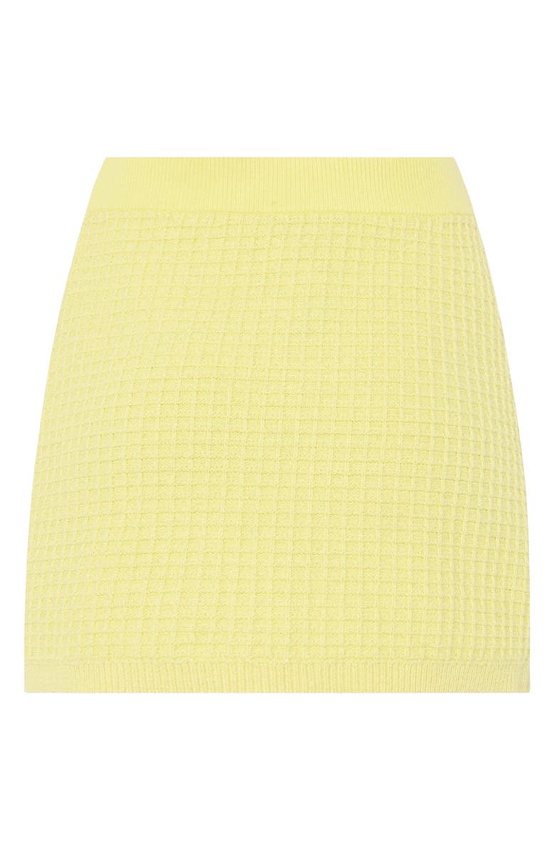Milly Saige Textured Knit Miniskirt, Alternate, color, Lt Yellow