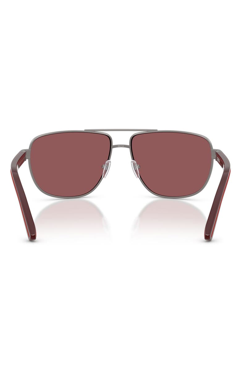 Scuderia Ferrari 64mm Pillow Sunglasses, Alternate, color, Matte Gunmetal / Ferrari