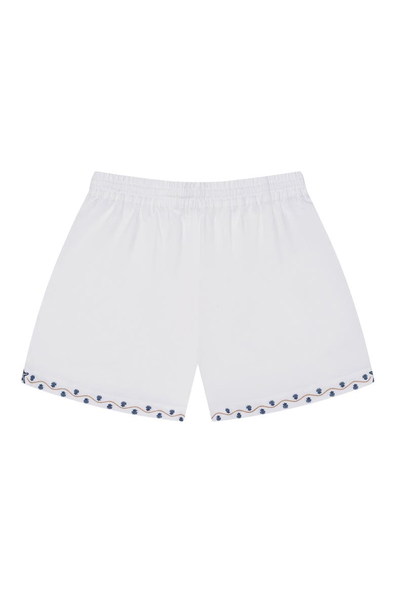 Beach House Linen Blend Shorts, Alternate, color, WHITE
