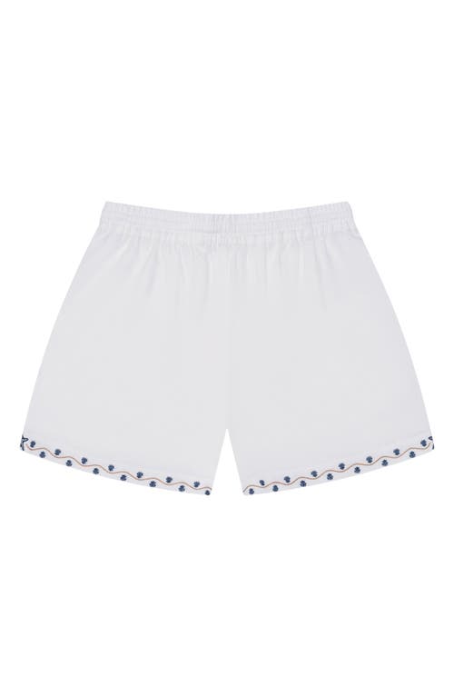 Mavrans Beach House Linen Blend Shorts In White