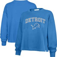 '47 Women's '47 Blue Detroit Lions Plus Size Sydney Arch Game T-Shirt
