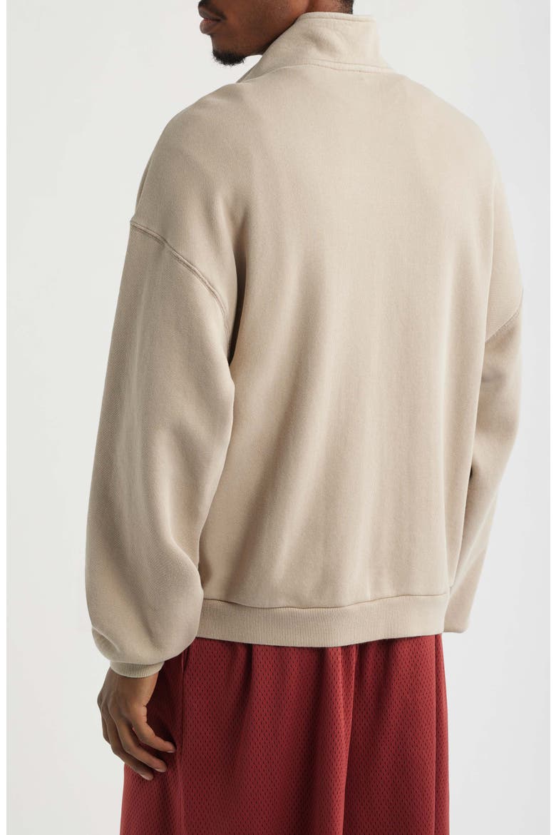 Organic Cotton Quarter Zip Pullover, Alternate, color, TAN
