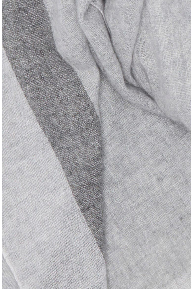 Textured Cashmere Scarf, Alternate, color, GREY PLAID