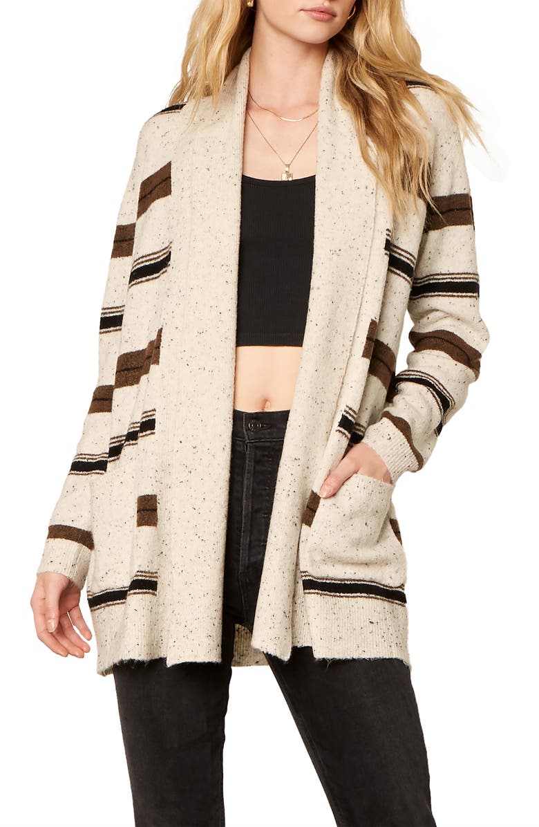 BB Dakota by Steve Madden BB Dakota Take It In Stripe Open Cardigan, Main, color,