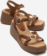 Forever & Always Shoes Kalia Leather Wedge Sandal
