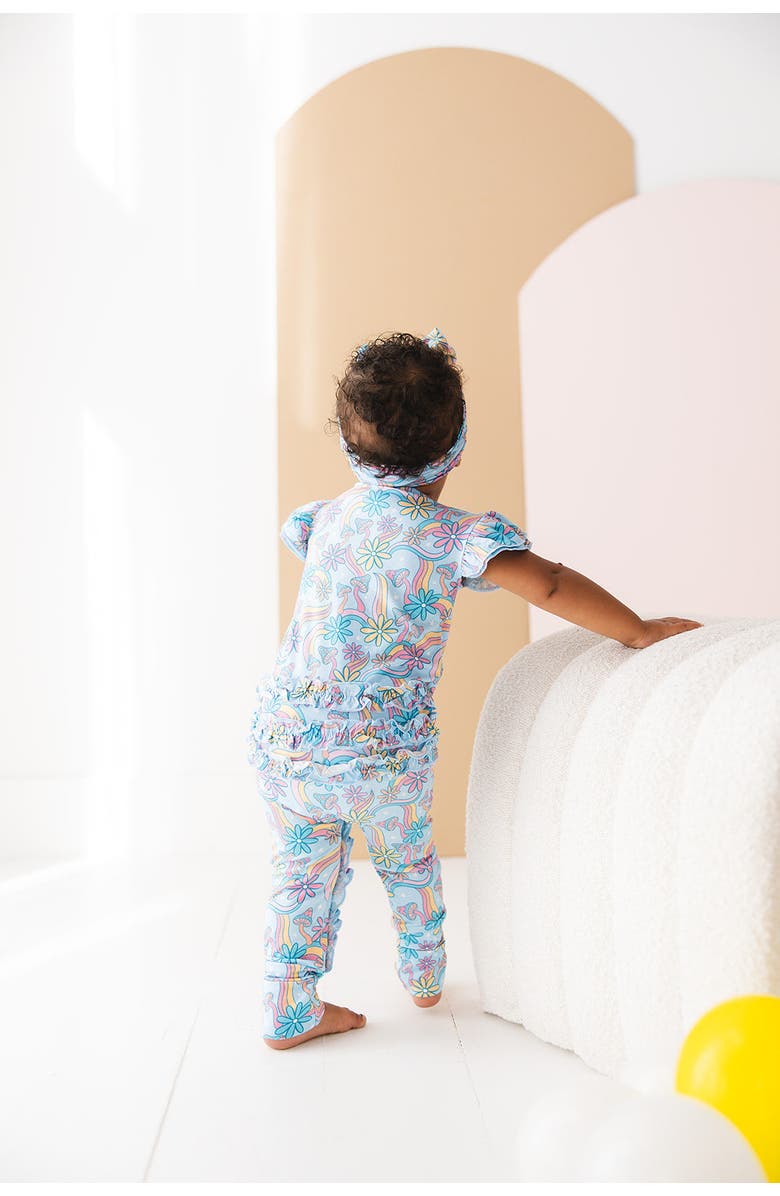 Charlie Lou Baby<sup>®</sup> Groovy Fall After All Flutter Sleeve Zip Romper, Alternate, color, 