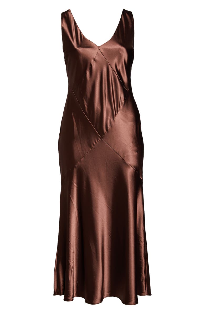 ASOS DESIGN Curve Satin Maxi Slipdress, Alternate, color,