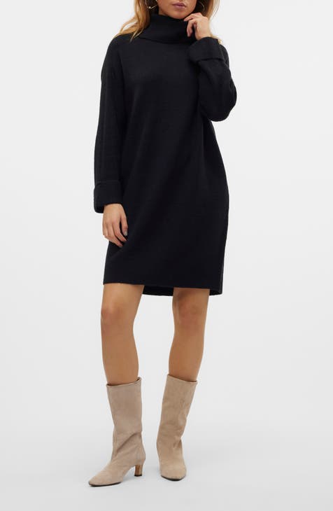 Nordstrom Black Knit Sweater Dress Women's S NWT top