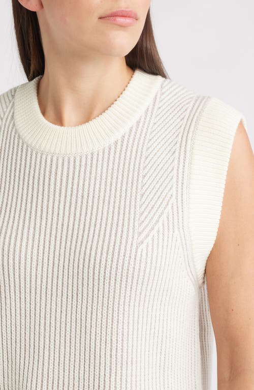 Margaret O'leary Jeanine Rib Merino Wool Sweater Vest In White