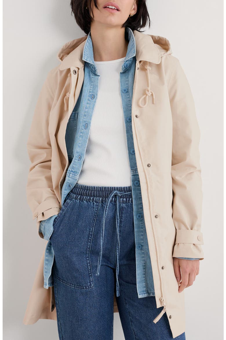 Cloudburst Waterproof Organic Cotton Coat, Main, color, LIMESTONE