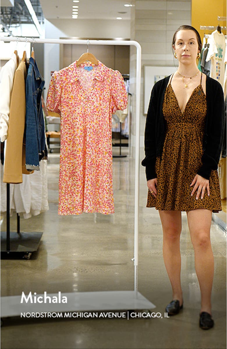 Floral Print Knit Polo Dress, sales video thumbnail