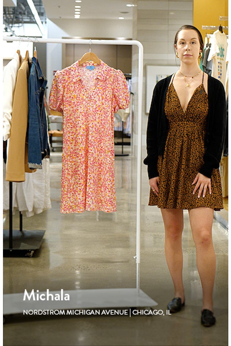 Floral Print Knit Polo Dress video