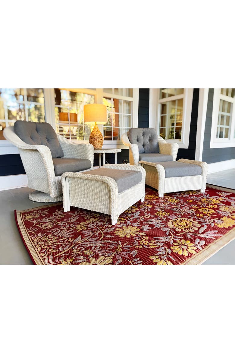 Wildflowers Rug, Alternate, color, Cranberry - 6'x9'