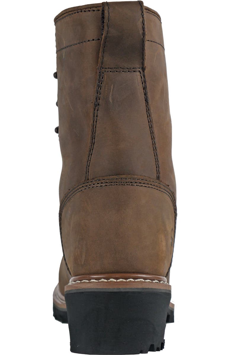 Hoss Boot Company HOSS Cross Cut Kiltie Logger Composite Toe Work Boot, Alternate, color, Brown