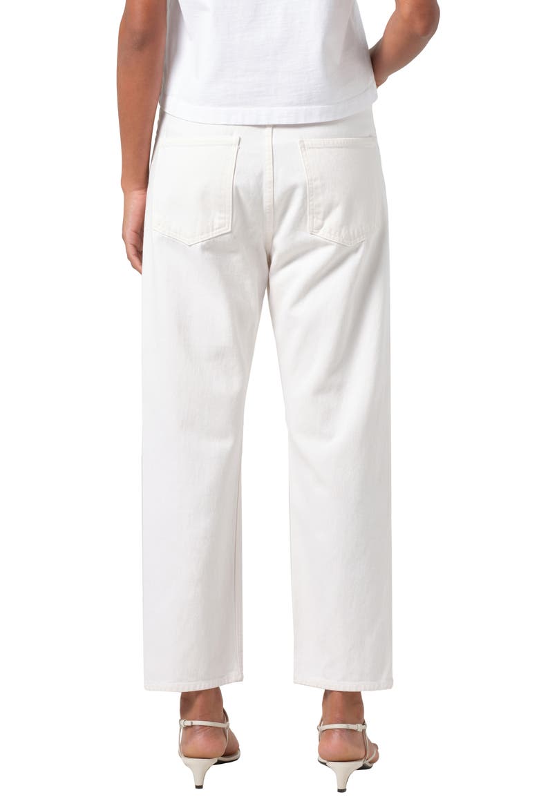 '90s Mid Rise Crop Relaxed Straight Leg Organic Cotton Jeans, Alternate, color, FORTUNE COOKIE (NATURAL)