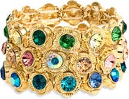 Tasha Set of 3 Crystal Flower Stretch Bracelets