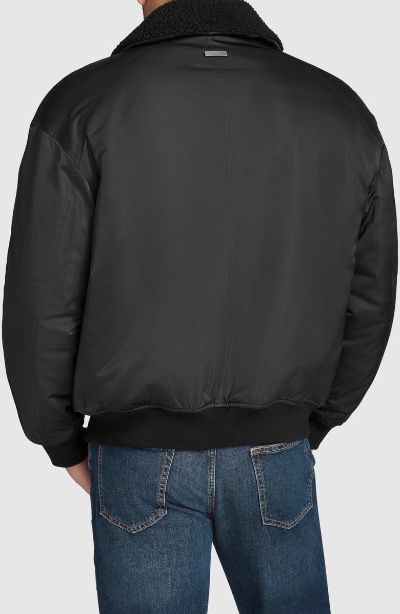 Andrew Marc Flight Satin Aviator Jacket with Removable Bib, Alternate, color, 