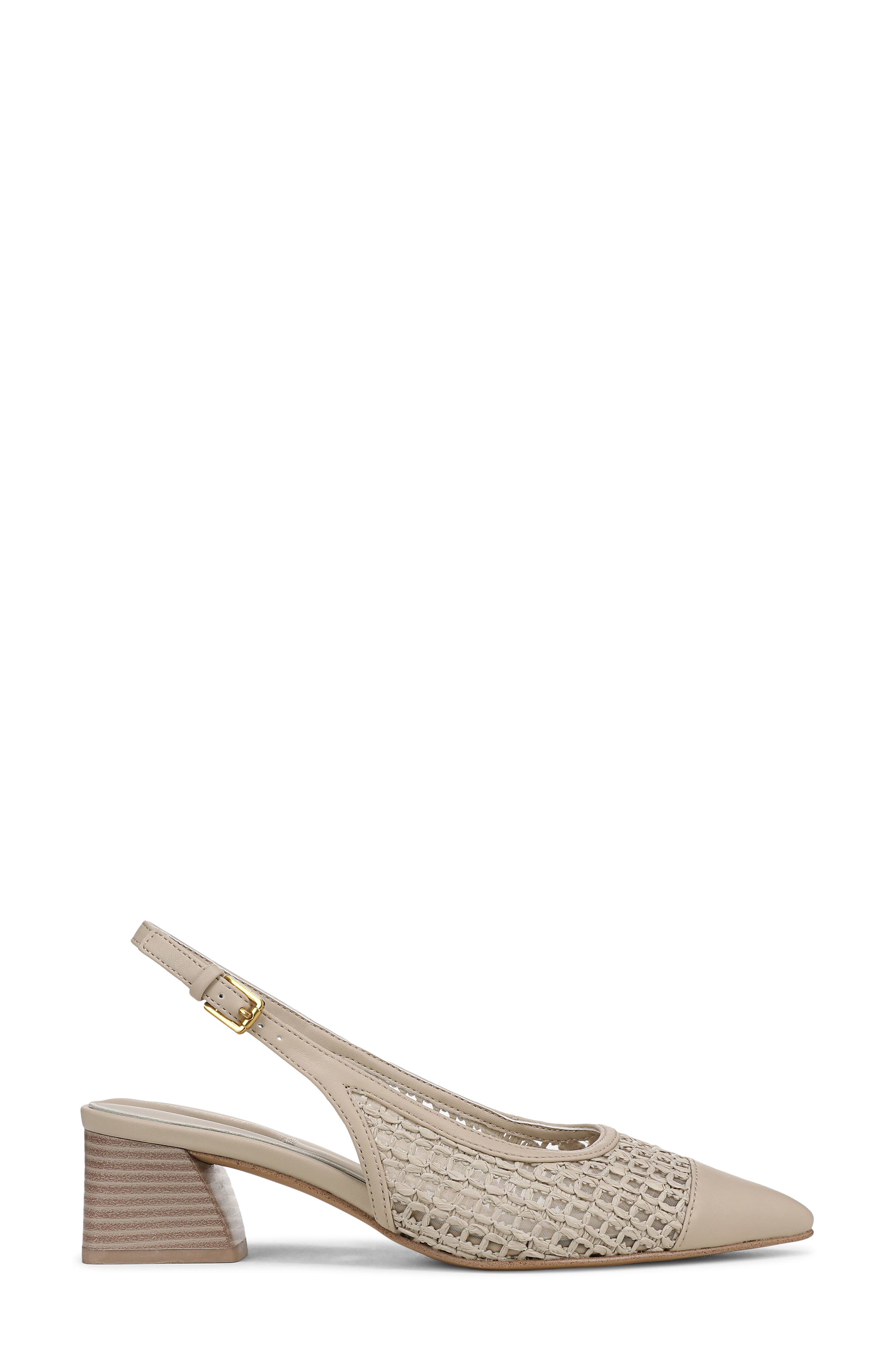 Racer Slingback Pointed Toe Pump, Alternate, color, ALABASTER