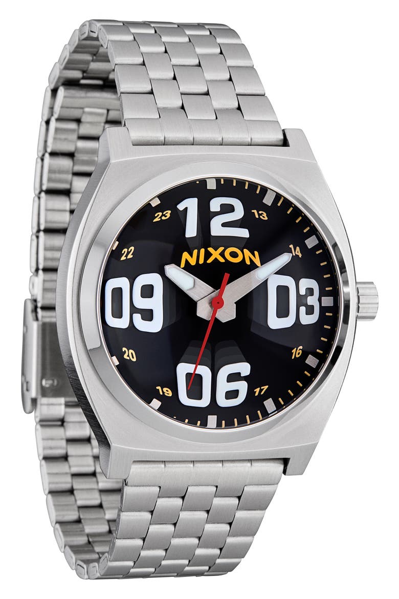 The Time Teller Fisheye Bracelet Watch, 37mm, Main, color, FISHEYE / SILVER / BLACK